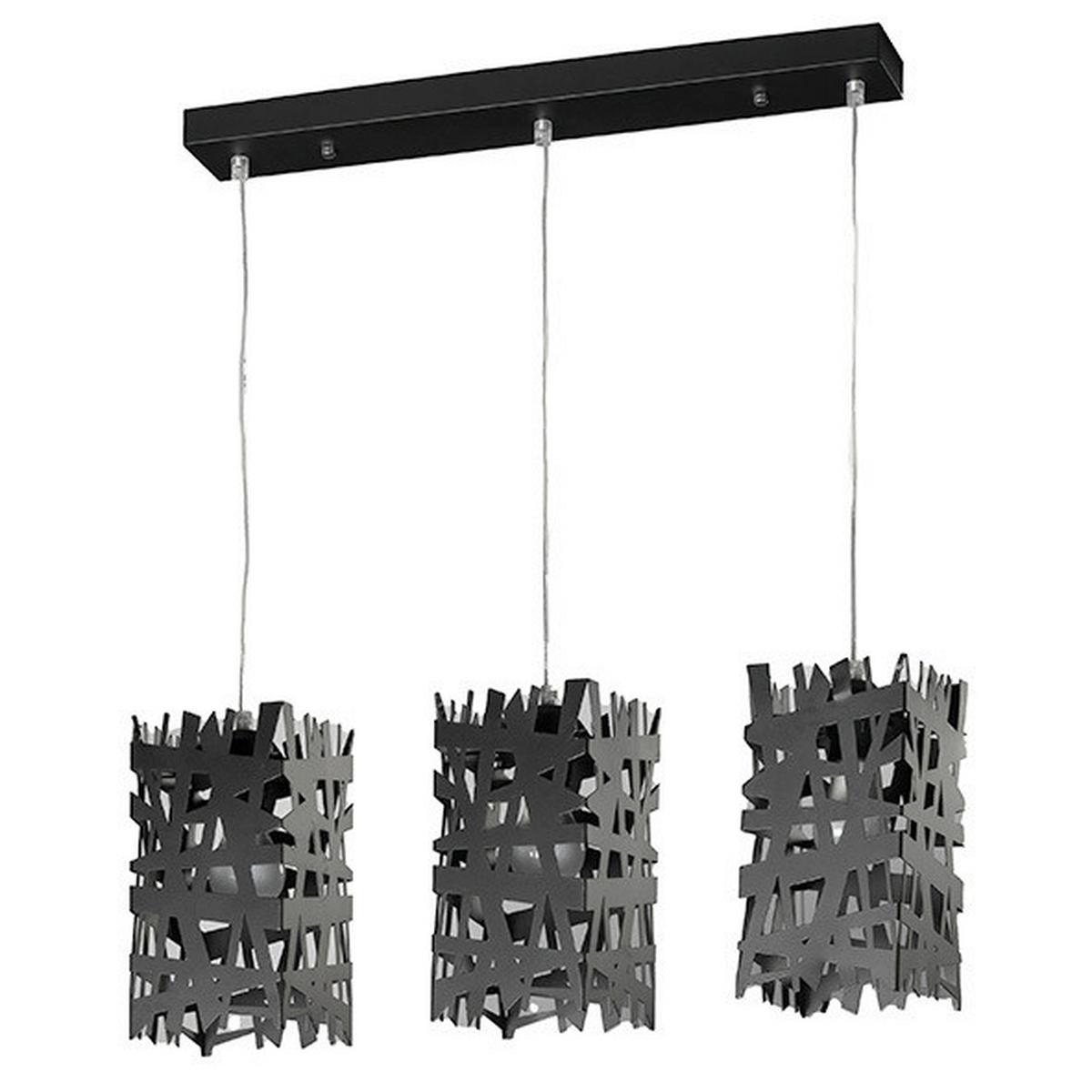 Hängeleuchte 4919/S3n - Schwarz, Design, Metall (55/100cm)