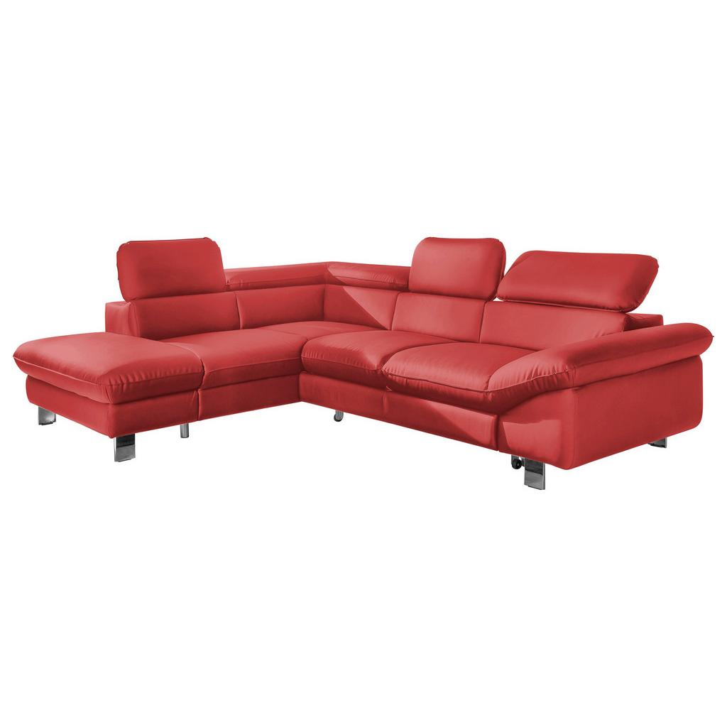 Ecksofa Mit Schlaffunktion Driver Rot Lederlook