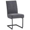 Schwingstuhl Terri Anthrazit Gepolstert - Anthrazit/Schwarz, MODERN, Textil/Metall (46/95/64cm) - MID.YOU