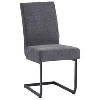 Schwingstuhl Terri Anthrazit Gepolstert - Anthrazit/Schwarz, MODERN, Textil/Metall (46/95/64cm) - MID.YOU