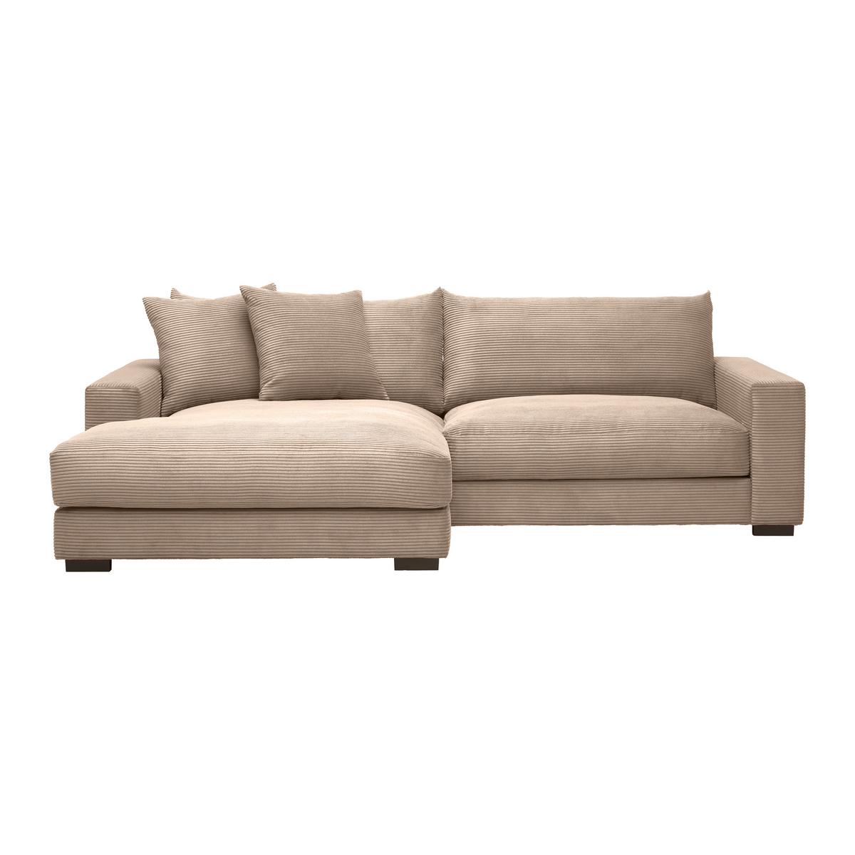 Rohová sedačka PEDRO, ľavá, karamelový menčester - karamelová, Modern, textil (180/265cm) - Mömax
