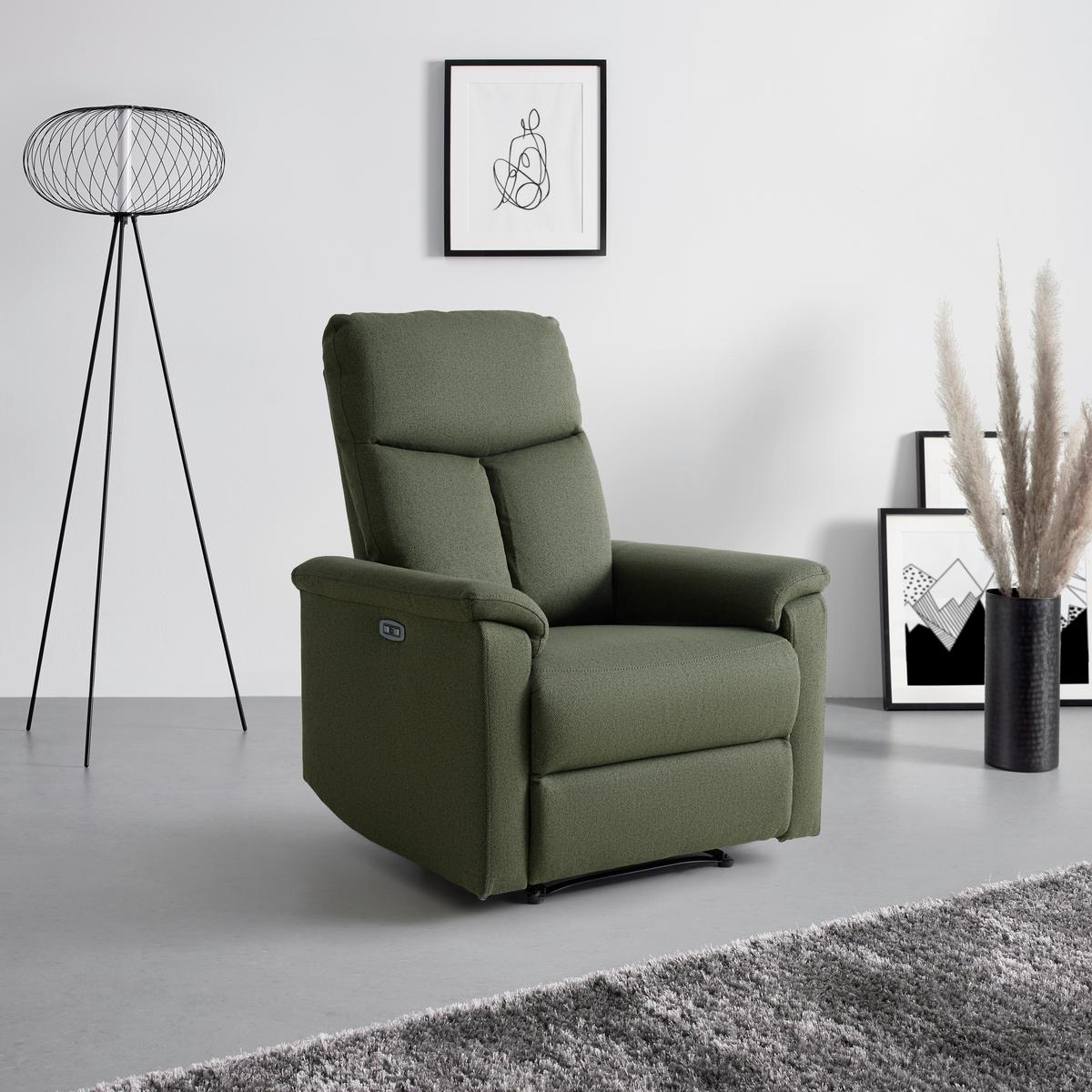 Relaxačné kreslo LEWIS, zelená - čierna/zelená, Modern, kov/drevo (81/108/94cm) - Mömax