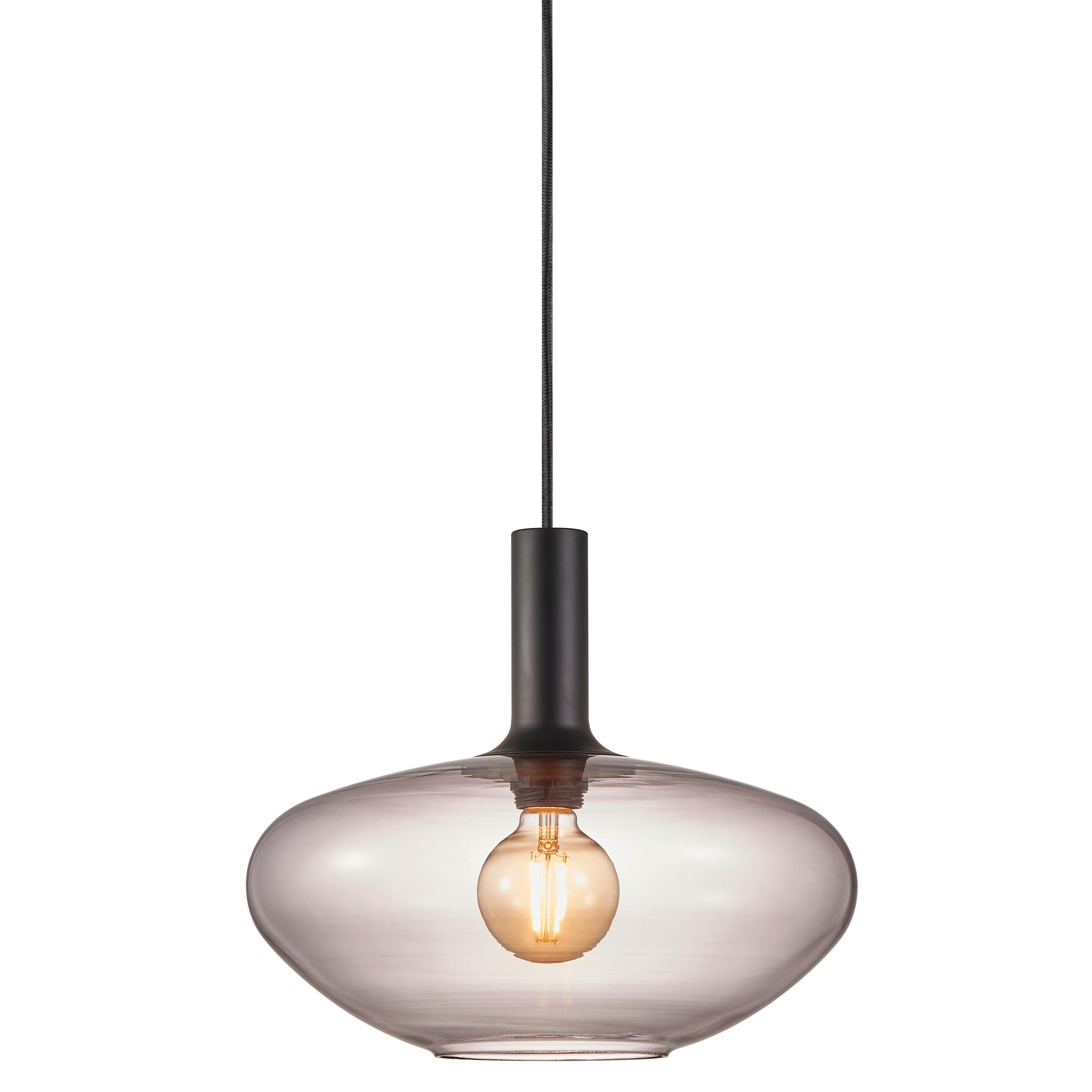Hängeleuchte Alton Schwarz D: 35 cm - Schwarz, Basics, Glas/Metall (35/330cm) - Nordlux