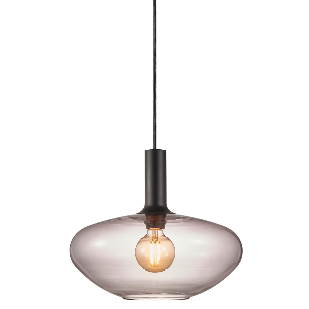Hängeleuchte Alton Schwarz D: 35 cm - Schwarz, Basics, Glas/Metall (35/330cm) - Nordlux