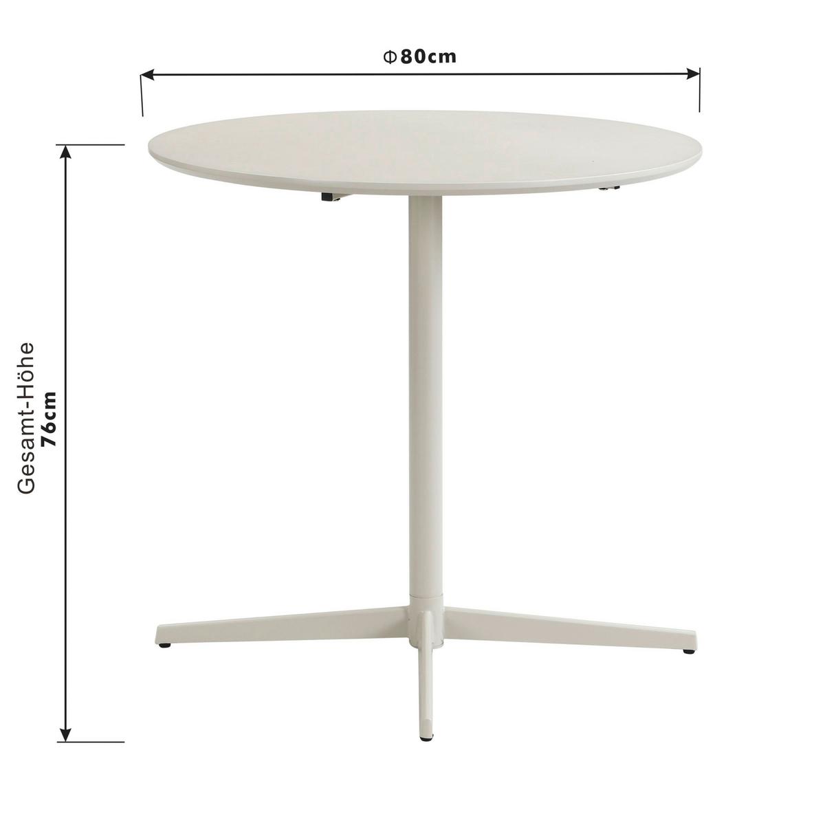 Esstisch Mahir Mdf Kashmir, B: 80 cm - Kaschmir, KONVENTIONELL, Holzwerkstoff/Metall (80/76/80cm) - P & B