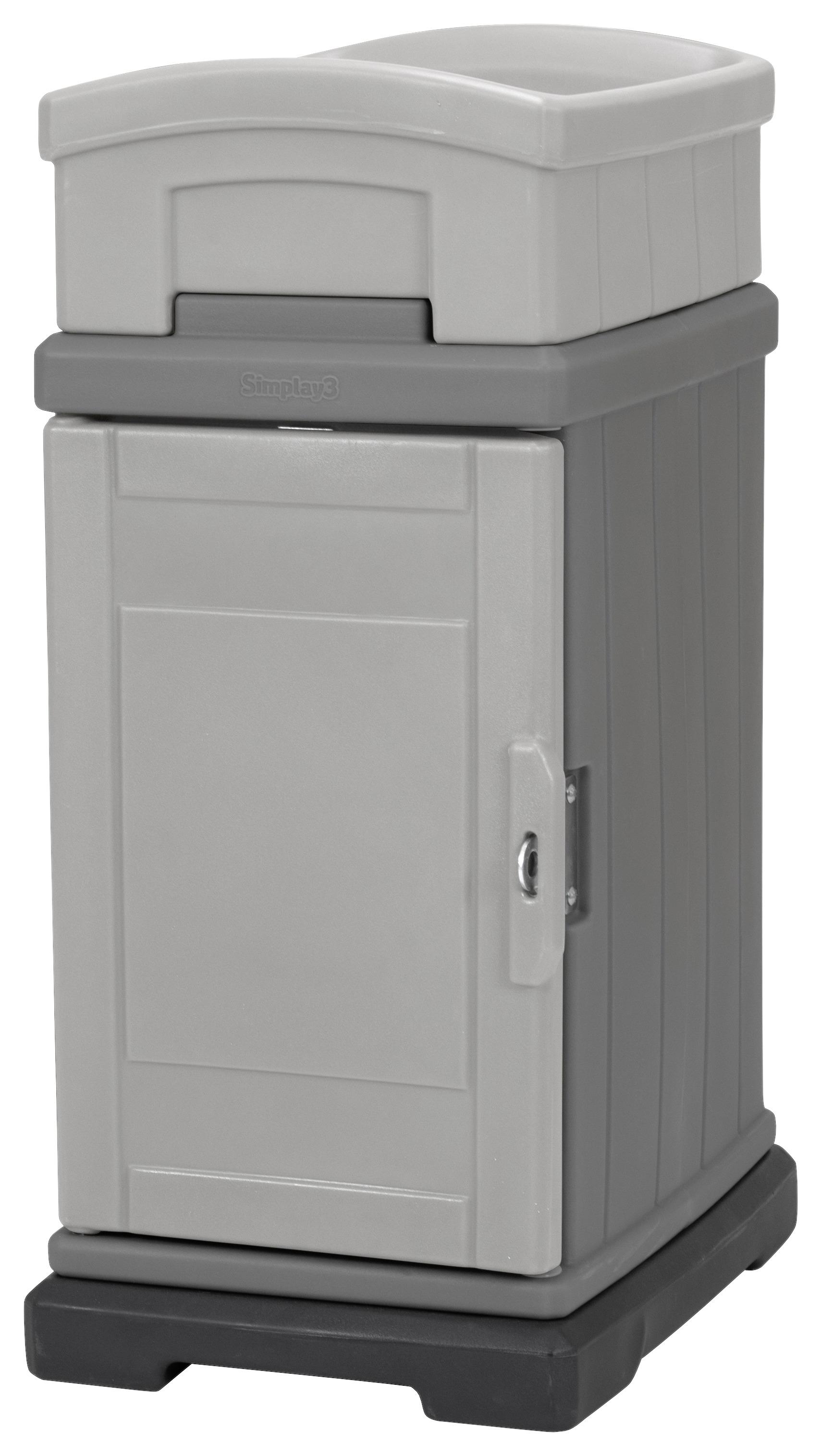 Paketbox mit Pflanzaufsatz Simplay 3 Hide Away H: 98 cm - Grau, Basics, Kunststoff (56,5/42,5/98,1cm)