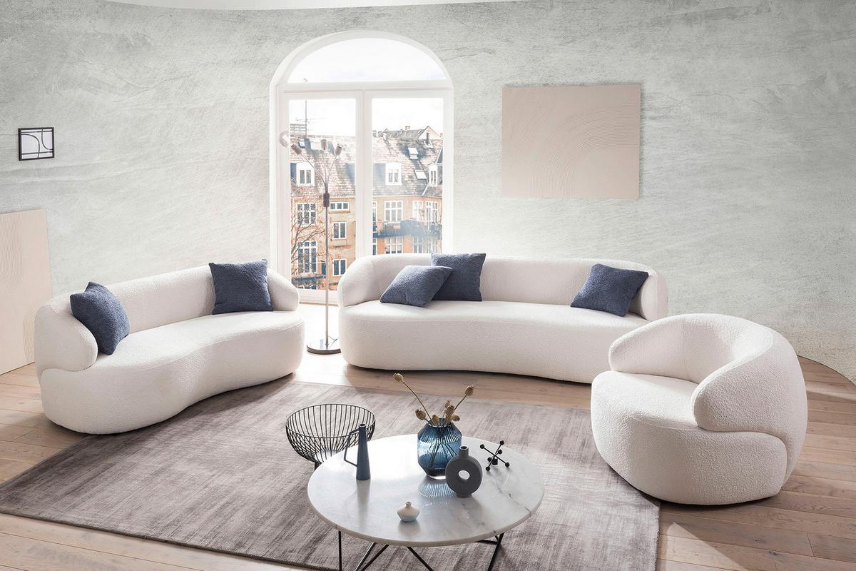 2-sitzer-sofa Weiß B: 170 Cm - Schwarz/Weiß, MODERN, Textil (170/70/95cm) - Livetastic