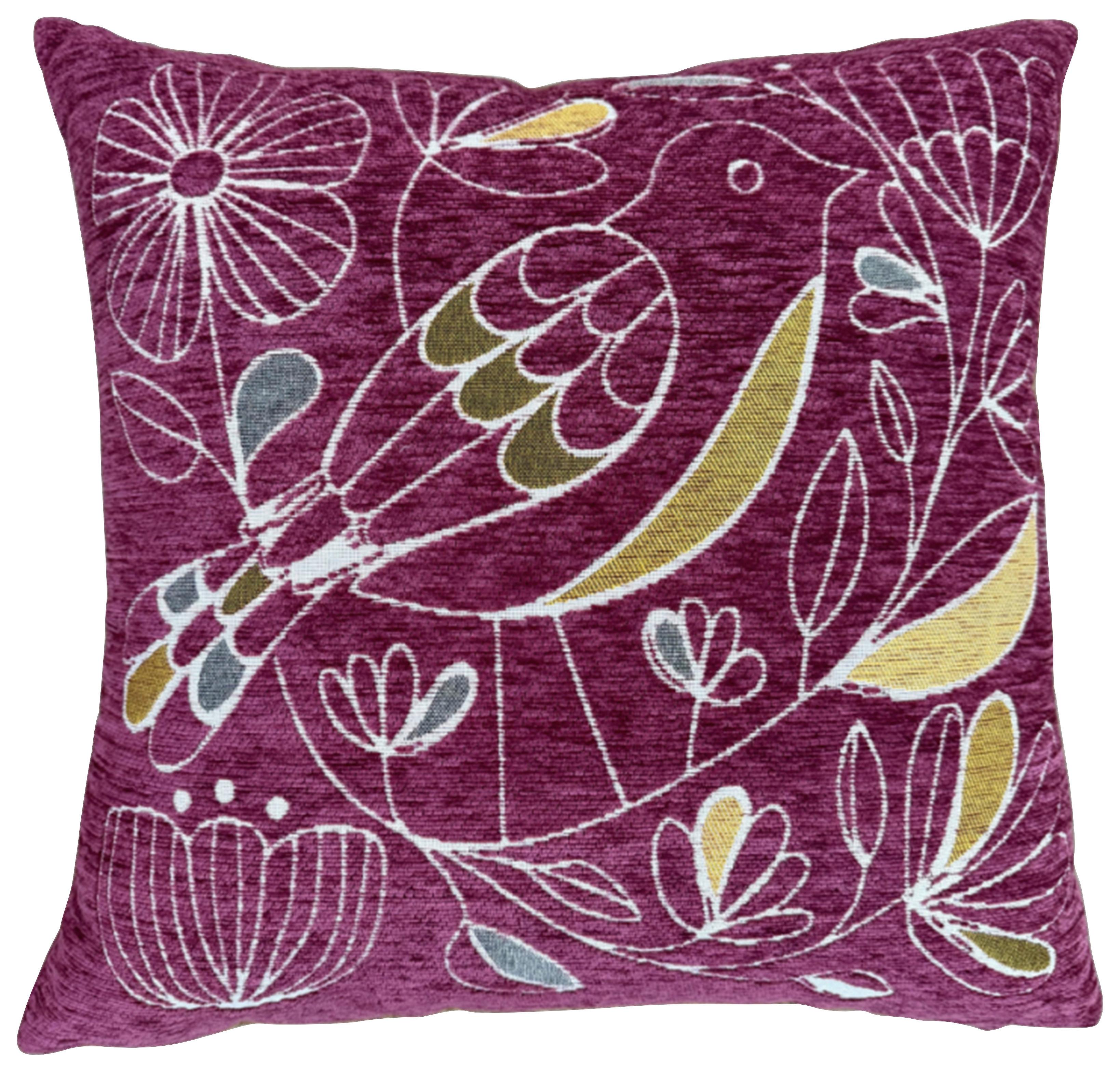 ZIERKISSEN AMSEL - Brombeere, MODERN, Textil (45/45cm) - Luca Bessoni
