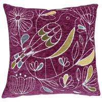 ZIERKISSEN AMSEL - Brombeere, MODERN, Textil (45/45cm) - Luca Bessoni