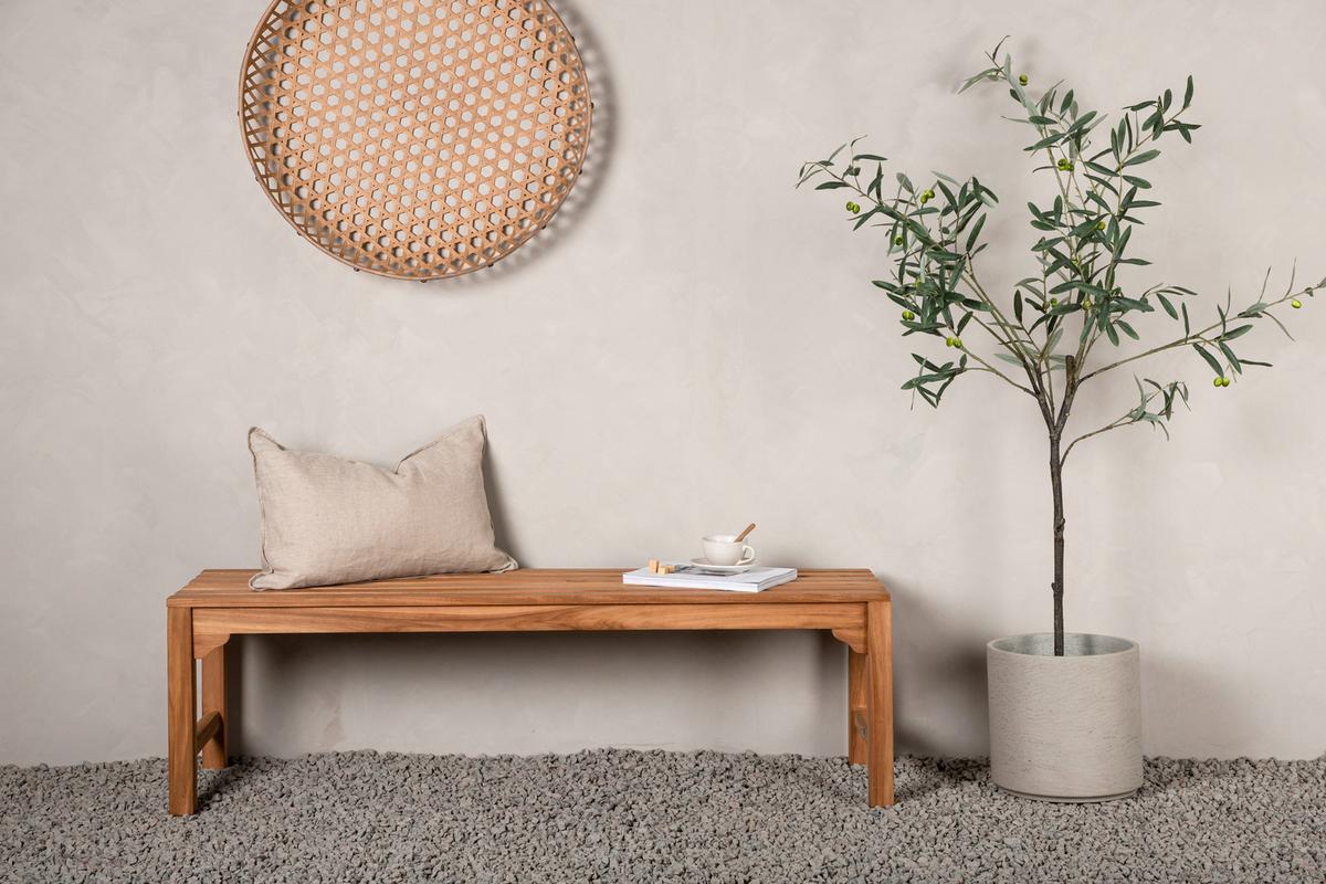 Gartenbank Kenya - Teakfarben, KONVENTIONELL, Holz (150/45/40cm) - Gardenson