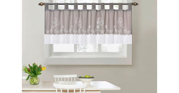 Kurzgardine Paula - Braun, ROMANTIK / LANDHAUS, Textil (145/50cm) - James Wood