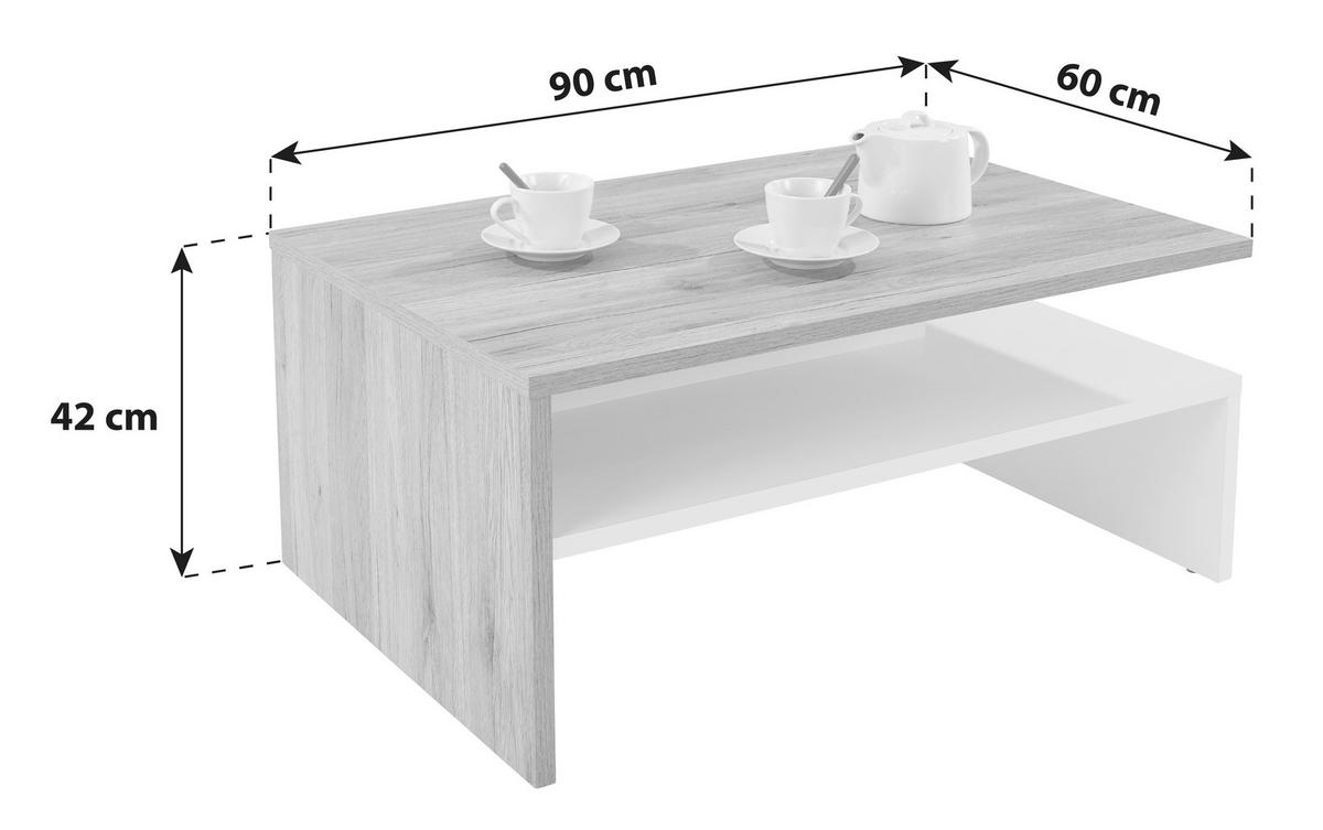 Dohányzóasztal Laura *TOP ÁR* - tölgyfa, Modern, faalapú anyag (90/42/60cm) - Best Price