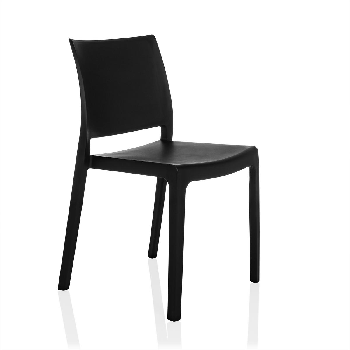 Stuhl T37 V Schwarz B: 47 cm - Schwarz, MODERN, Kunststoff (47/80/51cm) - MID.YOU