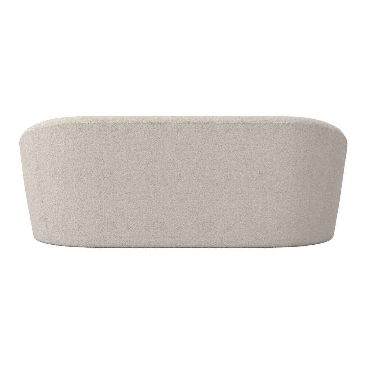 Pohovka ISABEL, krémová látka Teddy - čierna/krémová, Modern, drevo/textil (197/72/86cm) - Bessagi Home