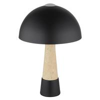 Tischleuchte Exkl. 1xe27, 40w - Beige/Schwarz, Design, Kunststoff/Metall (25/36,5cm) - Globo