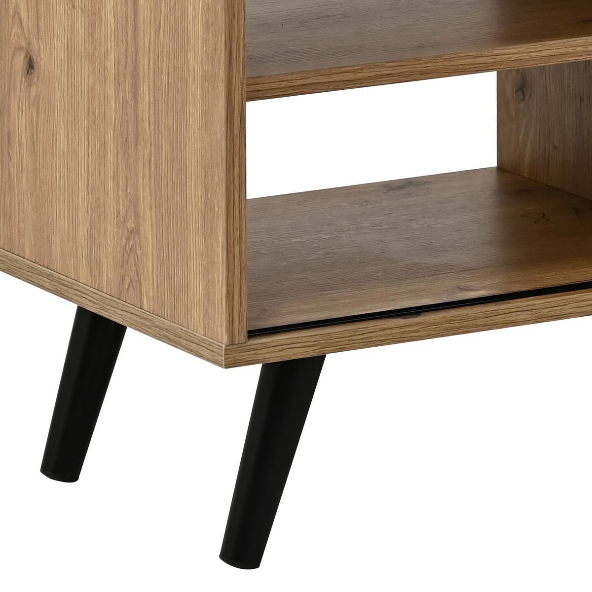 TV STOLÍK MOVE - čierna/dub artisan, Modern, kov/kompozitné drevo (80/46/35cm) - Based