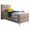 Boxspringbett Mit Topper 90x200 Cm Miami-Bk - Silberfarben/Cappuccino, KONVENTIONELL, Leder/Textil (90/115/210cm) - MID.YOU