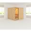 Sauna Cannes mit Interner Steuerung Am Ofen - Naturfarben, MODERN, Holz (196/198/196cm) - Karibu Sauna Cannes mit Interner Steuerung Am Ofen - Naturfarben, MODERN, Holz (196/198/196cm) - Karibu