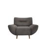 Sessel Drago Graubraun B/H/T: 111/81/90cm - Wildeiche/Graubraun, MODERN, Textil (111/81/90cm) - MID.YOU