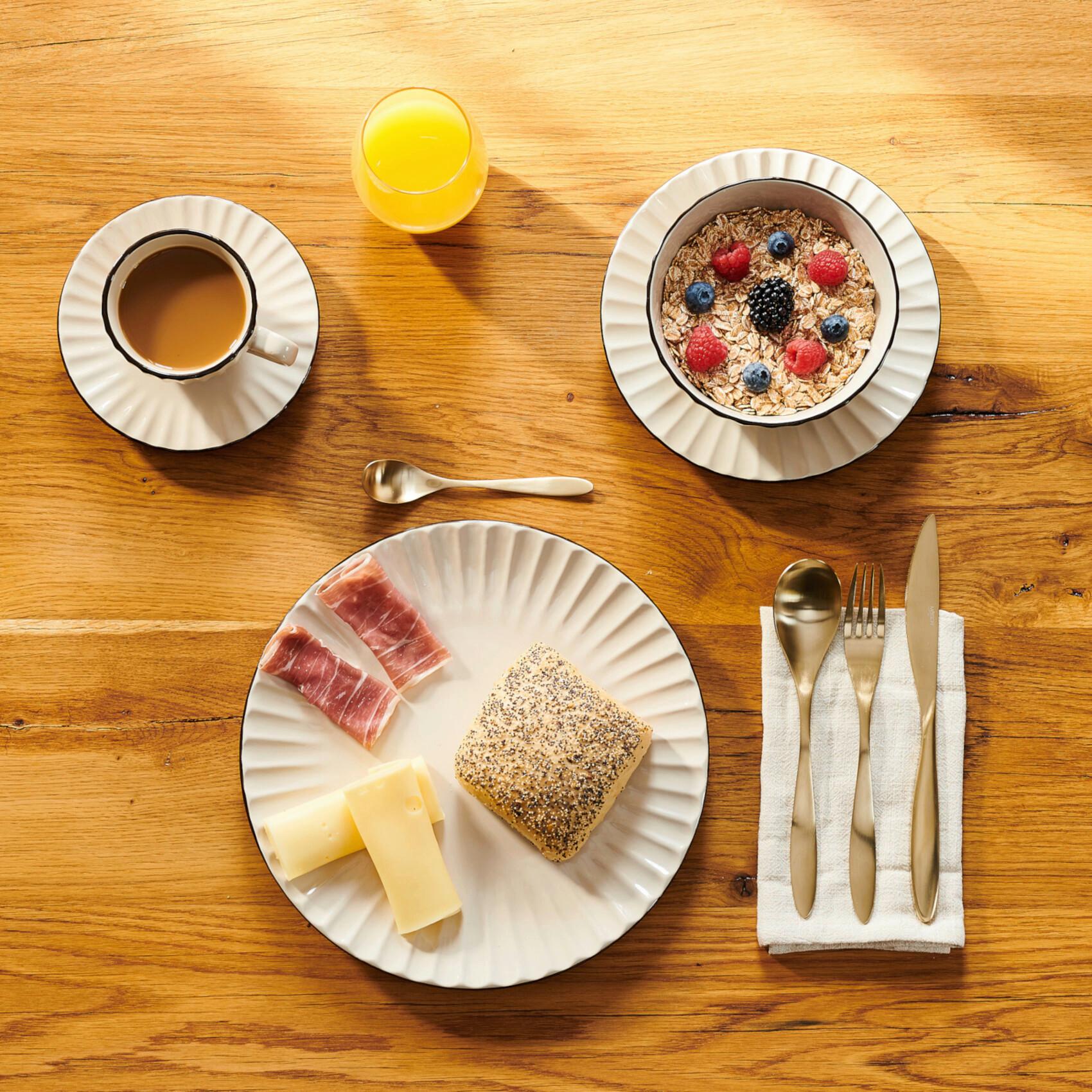 Tellerset Osita Creme 6-Teilig - Creme, Basics, Keramik - Mäser