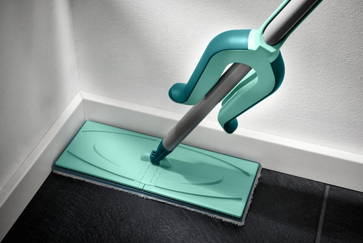 Bodenwischer Picobello M Micro Duo Mit Auswringhilfe - Türkis, Basics, Kunststoff/Textil (32/11/140cm) - Leifheit