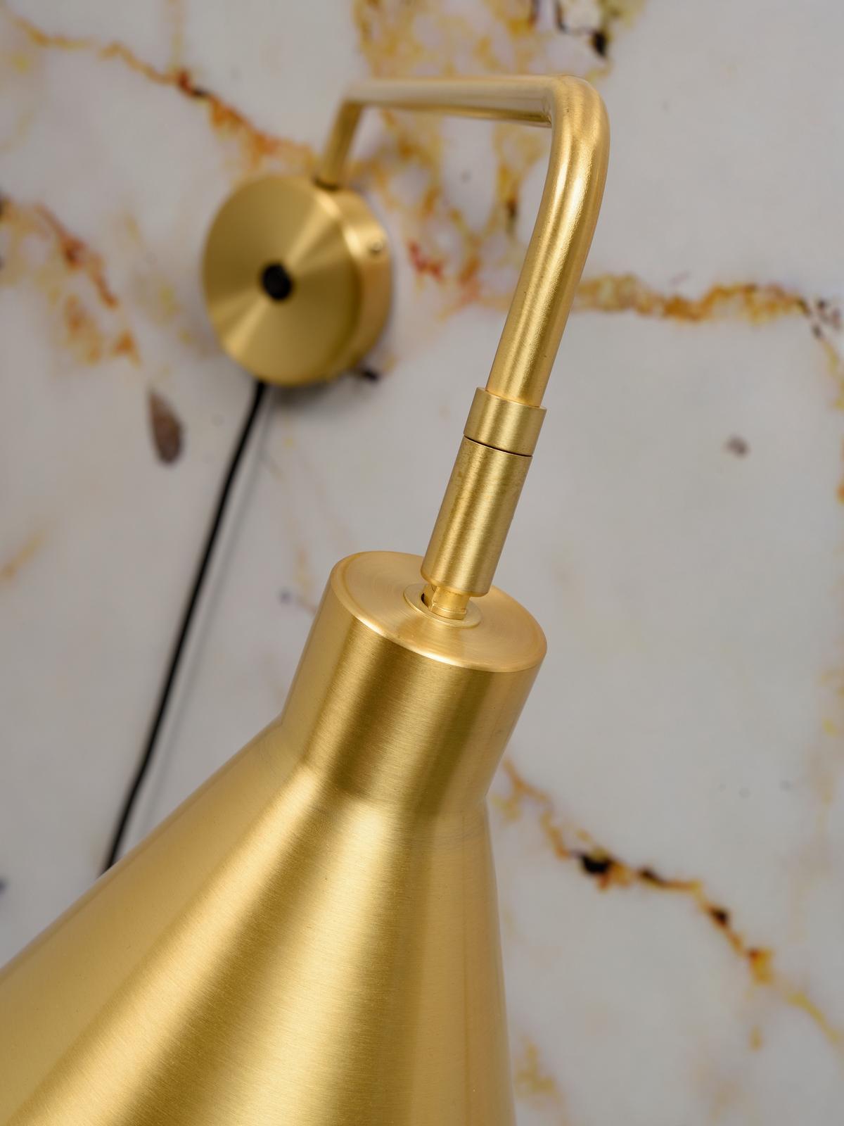 Wandleuchte Lyon 1-flammig Drehbar Und Schwenkbar - Goldfarben, Design, Metall (25/68cm) - It's about Romi