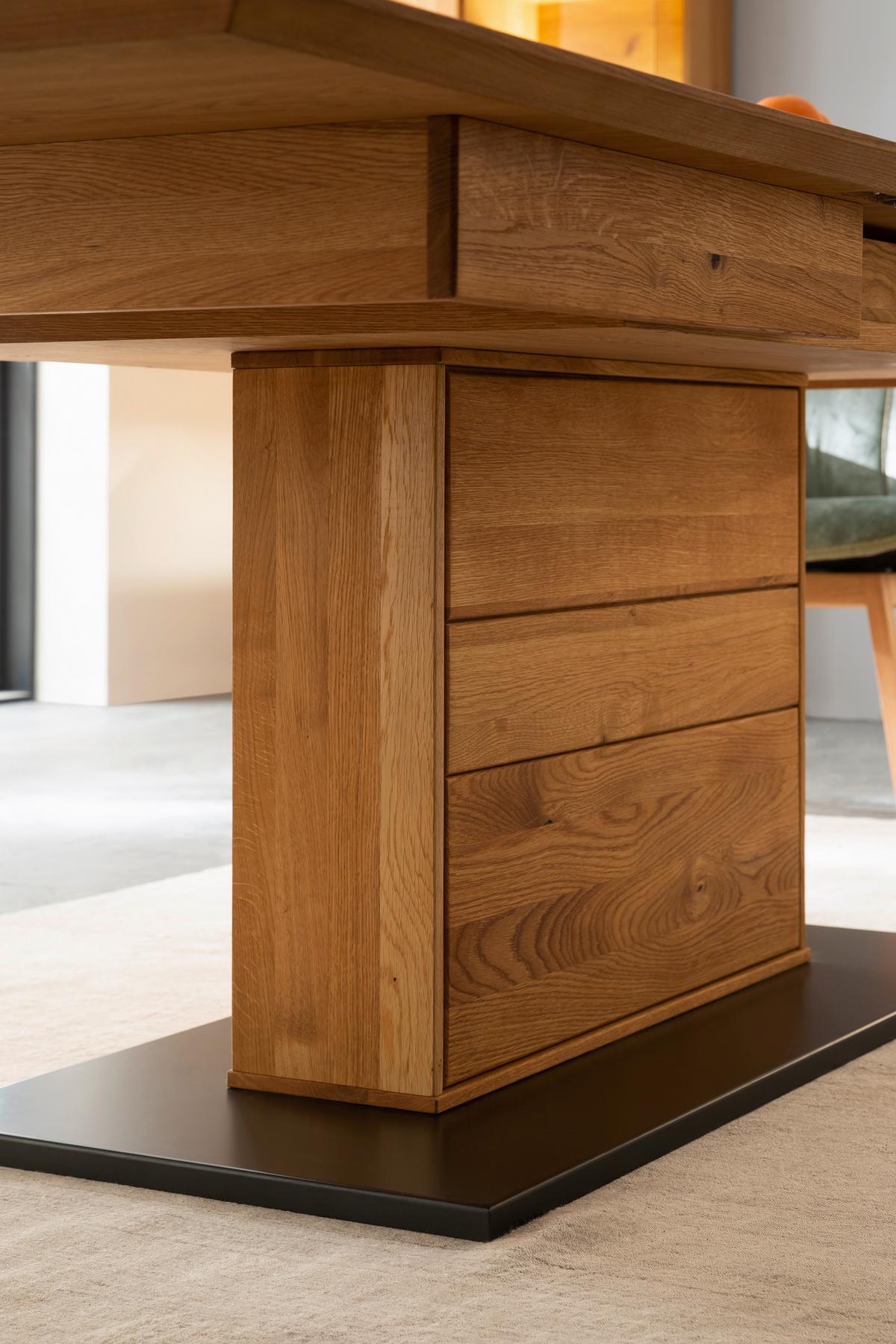 Esstisch Ausziehbar Wildeiche Como 180-230/100 Cm - Wildeiche/Anthrazit, Natur, Holz/Holzwerkstoff (180-230/100/77cm) - MID.YOU