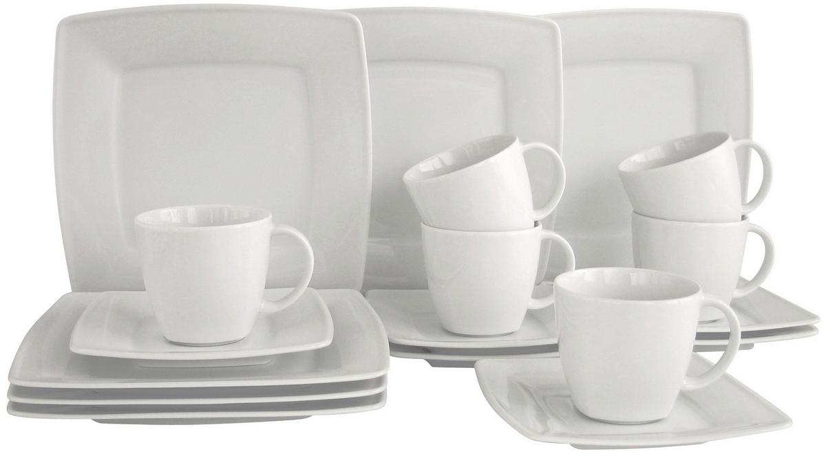 Kaffeeservice Victoria Porzellan 6 Personen - Weiß, Basics, Keramik - Creatable