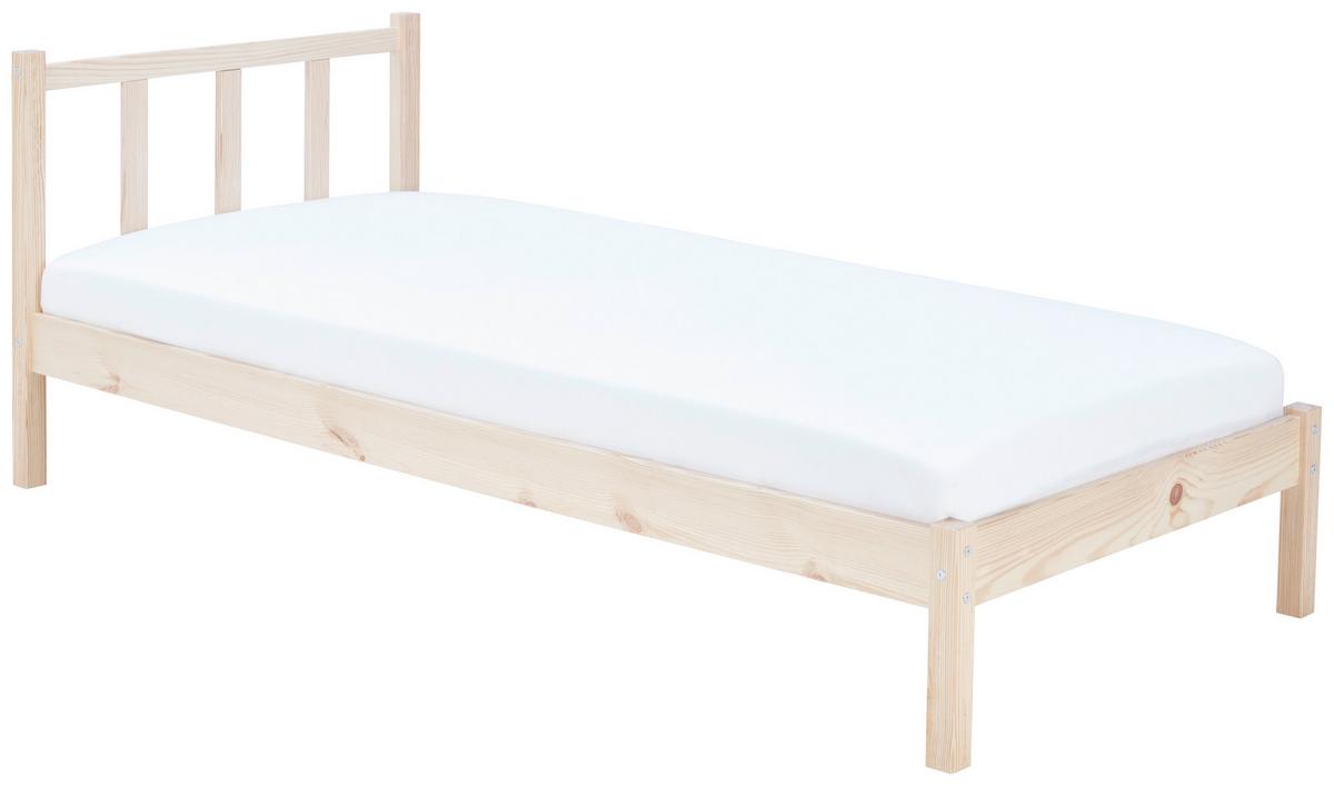 Massivholzbett Maren *ph* Ohne Lattenrost,90x200cm Natur - Naturfarben, Basics, Holz (90/200cm)