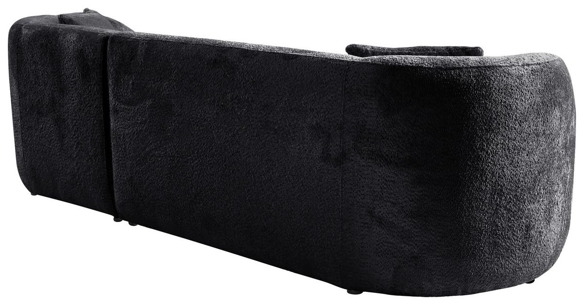 Ecksofa Flick Schwarz, 264 Cm - Schwarz, Design, Textil (264/143cm) - MID.YOU