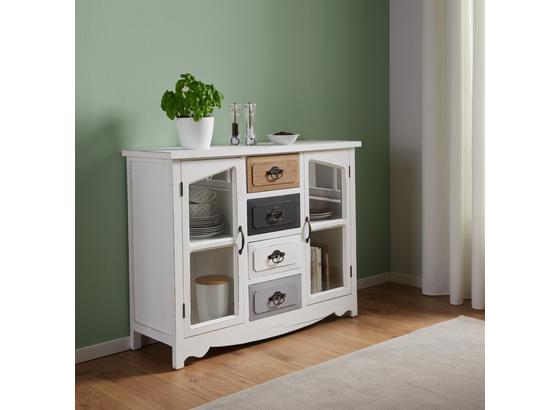 Komoda Florina - hnedá/sivá, Moderný, kov/drevo (100/78/34cm) - Modern Living Komoda Florina - hnedá/sivá, Moderný, kov/drevo (100/78/34cm) - Modern Living