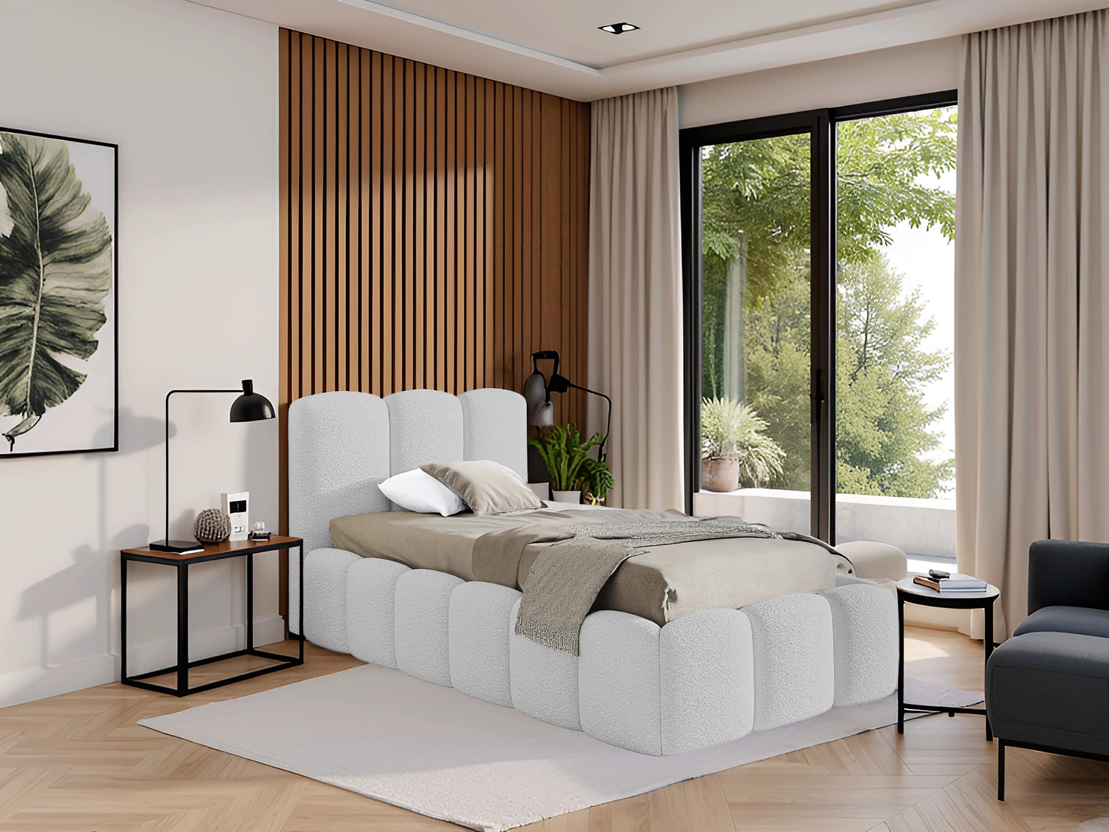 Polsterbett Artamide Hellgrau Lf:120x200cm - Hellgrau, MODERN, Holz/Textil (120/200cm) - Livetastic