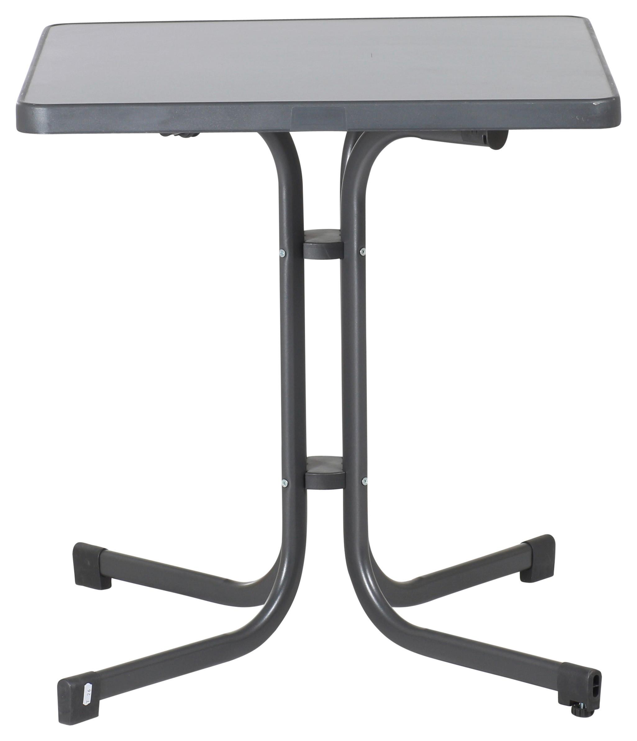 Gartentisch Klappbar Holzwerkstoff/Metall L 70 cm - Grau, MODERN, Holzwerkstoff/Metall (70/70/72cm) - Sieger