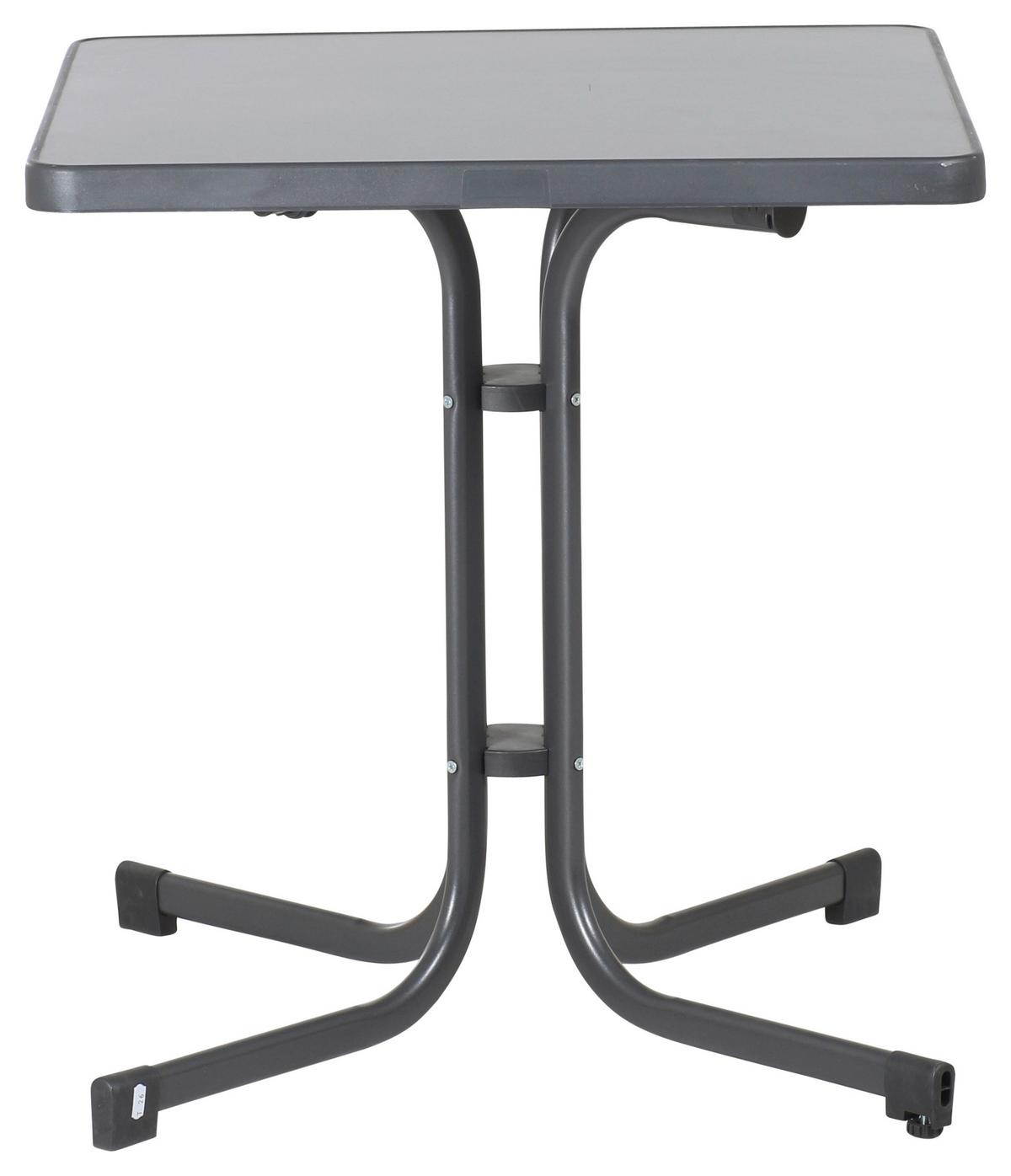Gartentisch Klappbar Holzwerkstoff/Metall L 70 cm - Grau, MODERN, Holzwerkstoff/Metall (70/70/72cm) - Sieger