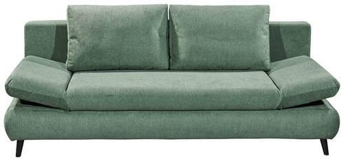 Schlafsofa Sunny 3dl Grün B: 212 Cm - Schwarz/Grün, KONVENTIONELL, Holzwerkstoff/Textil (212/88/101cm) - MID.YOU