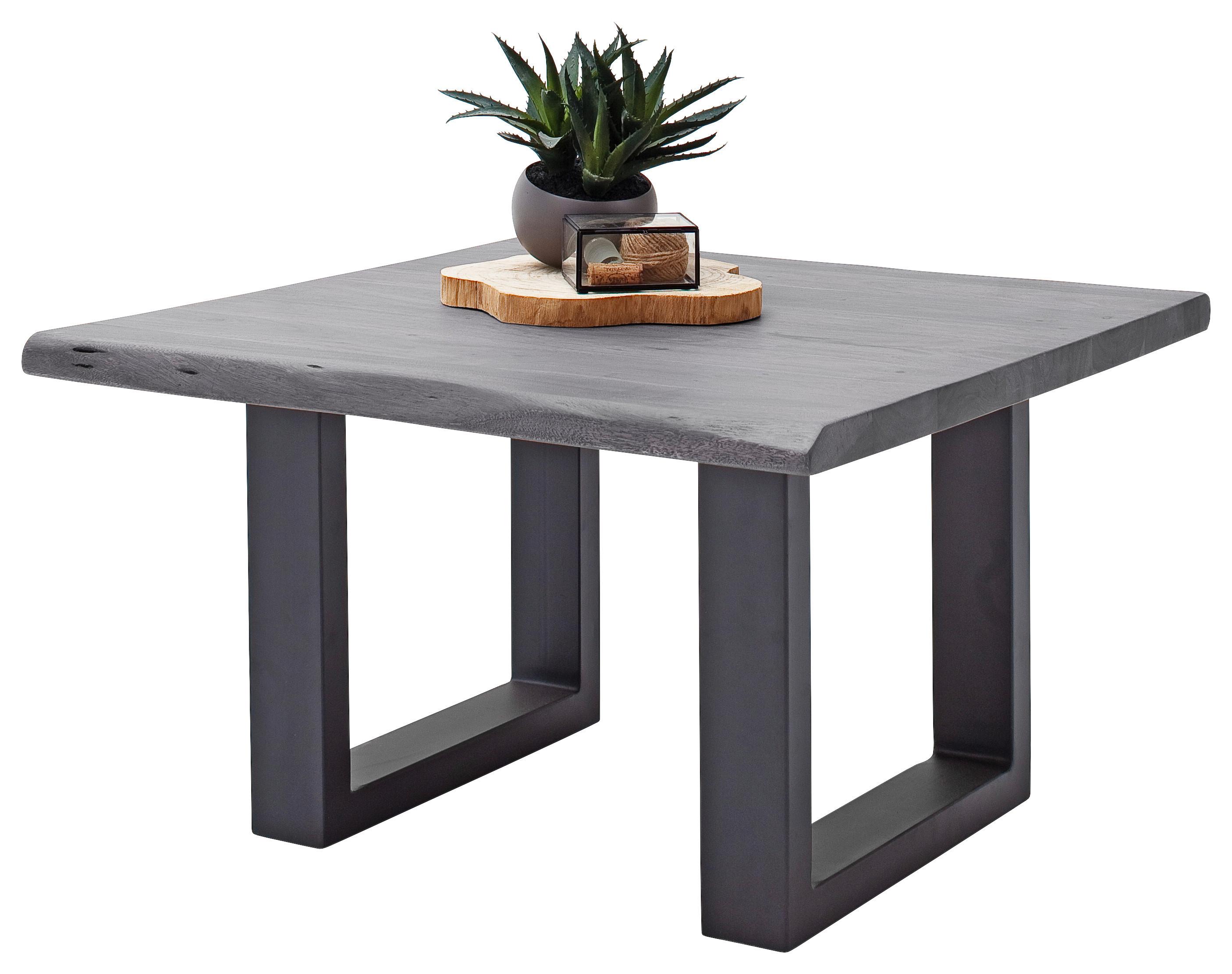 Couchtisch Holz Massiv Cartagena, Akazie - Anthrazit/Grau, MODERN, Holz/Metall (75/45/75cm)