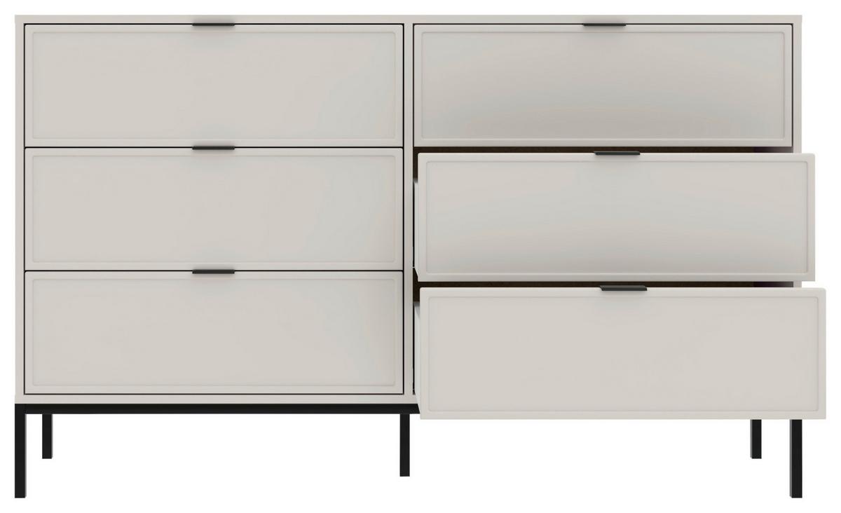 Kommode Deco Schwarz/Kaschmir B: 150cm - Kaschmir/Schwarz, Design, Holzwerkstoff/Metall (150/92/40cm) - MID.YOU
