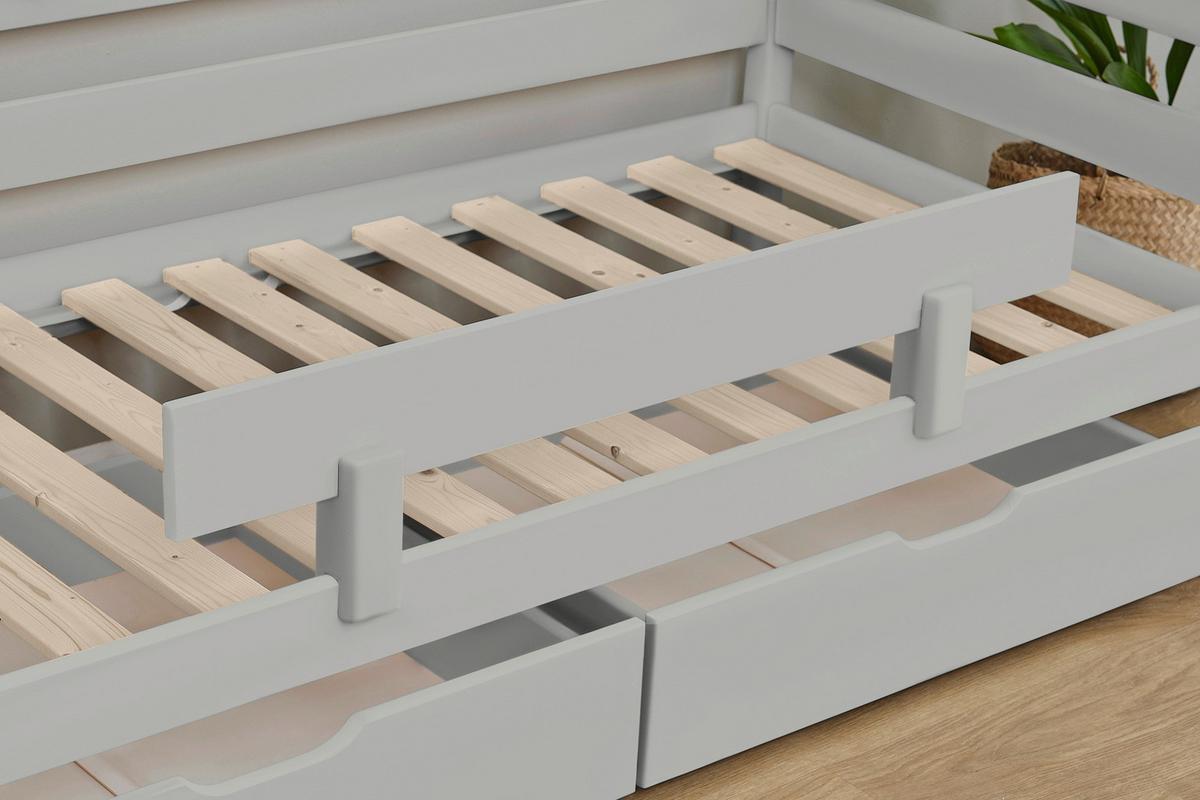 Bettschutzgitter Eco Comfort Grau, B: 100 Cm - Grau, MODERN, Holz (100/22,5/4cm) - MID.YOU