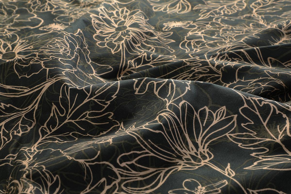 Bettwäsche Florence - Schwarz/Weiß, MODERN, Textil (140/200cm) - Luca Bessoni