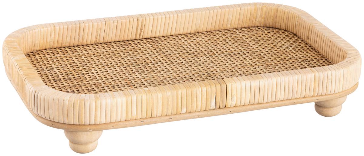 Dekotablett Mariam - Naturfarben, KONVENTIONELL, Holz/Holzwerkstoff - Luca Bessoni