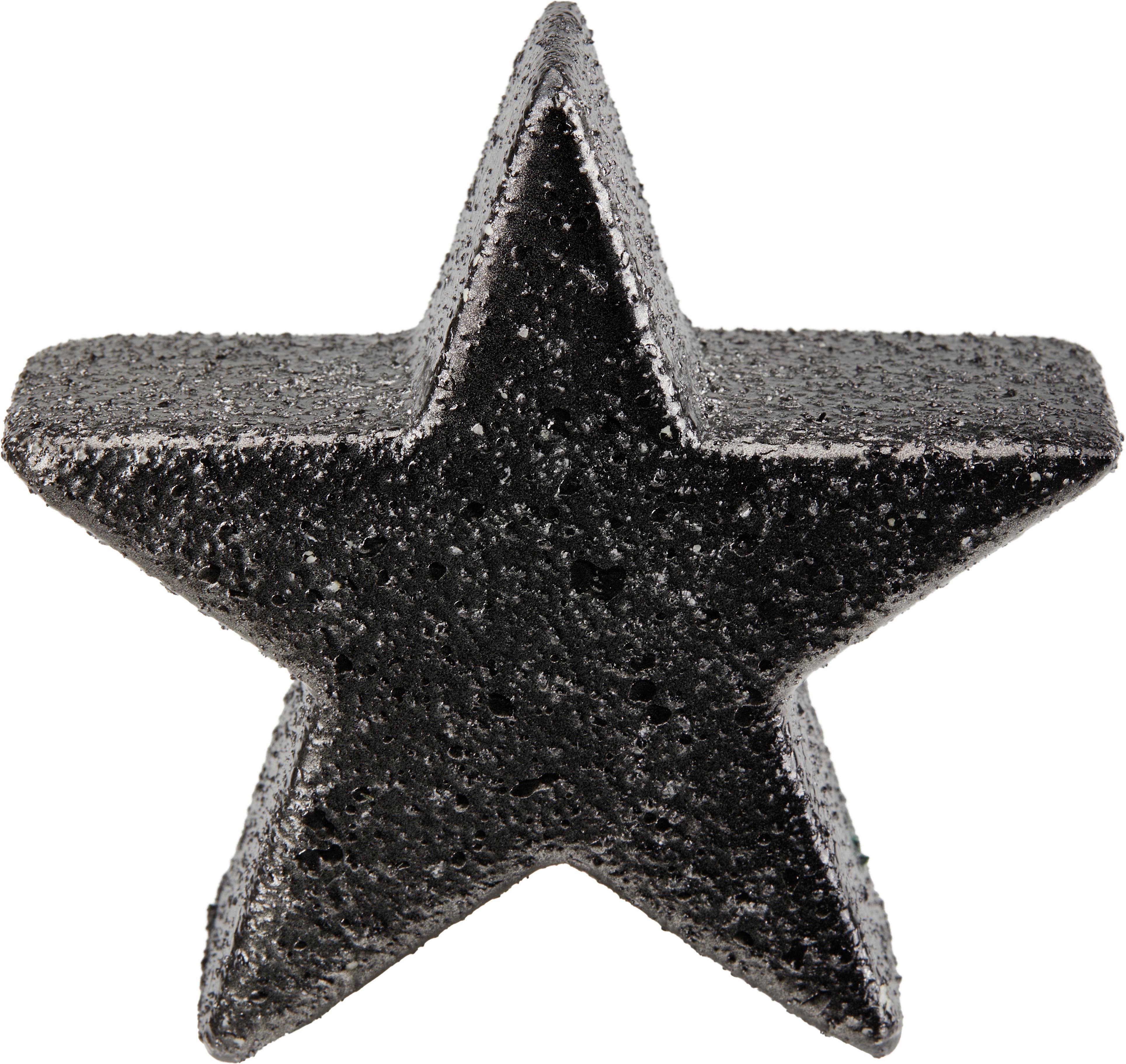 Dekostern Star, B/H: ca. 10/10cm - Schwarz, MODERN, Keramik (10/10/3,5cm)