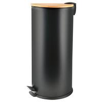 Abfalleimer Stahl Schwarz, 30l Inkl.deckel - Schwarz, Basics, Metall (29,5/63/29,5cm) - Spirella