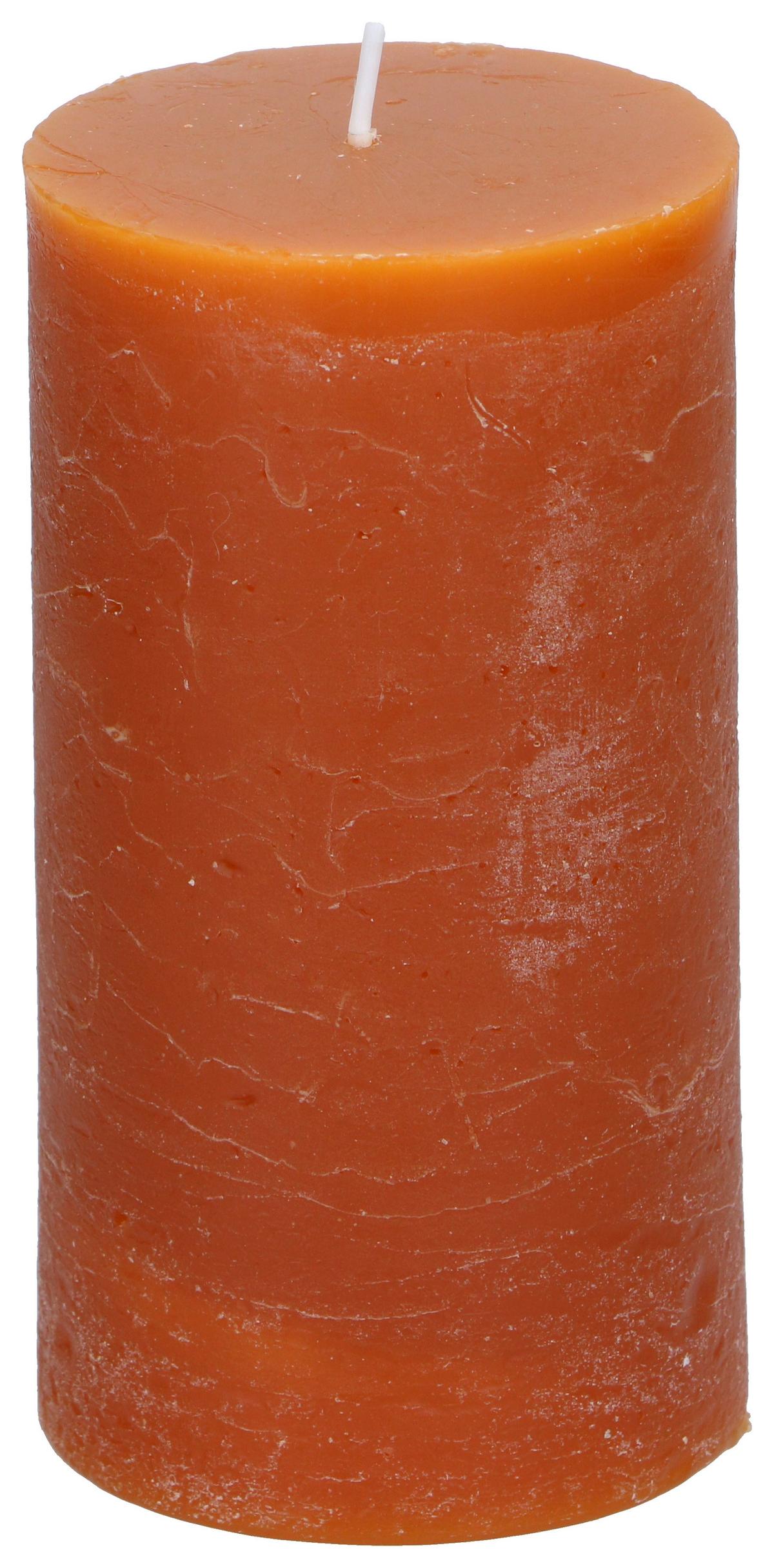 Rustikkerze gelb 7x13 cm - Gelb, Basics, Naturmaterialien (7/13cm)