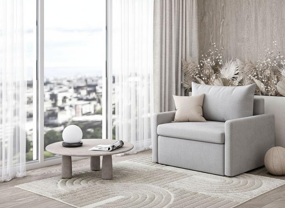 Schlafsessel Cologne Grau B: 92cm - Schwarz/Grau, Design, Textil (92/89/103cm) - MID.YOU