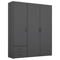 Drehtürenschrank Voyager Grau B: 140 Cm - Grau, MODERN, Holzwerkstoff (140/194/53cm) - Rauch Möbel
