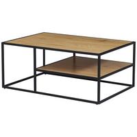 KONFERENČNÍ STOLEK KENNY - černá/barvy dubu, Moderní, kov/kompozitní dřevo (90/38/40cm) - Mömax