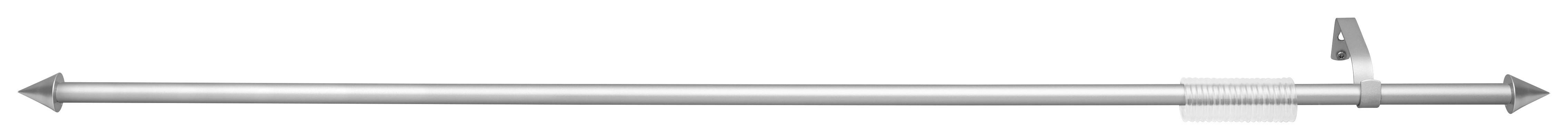 Rundstangengarnitur Birgit Silberfarben L: 130-240 cm - Silberfarben, KONVENTIONELL, Metall (130-240cm) - Ondega