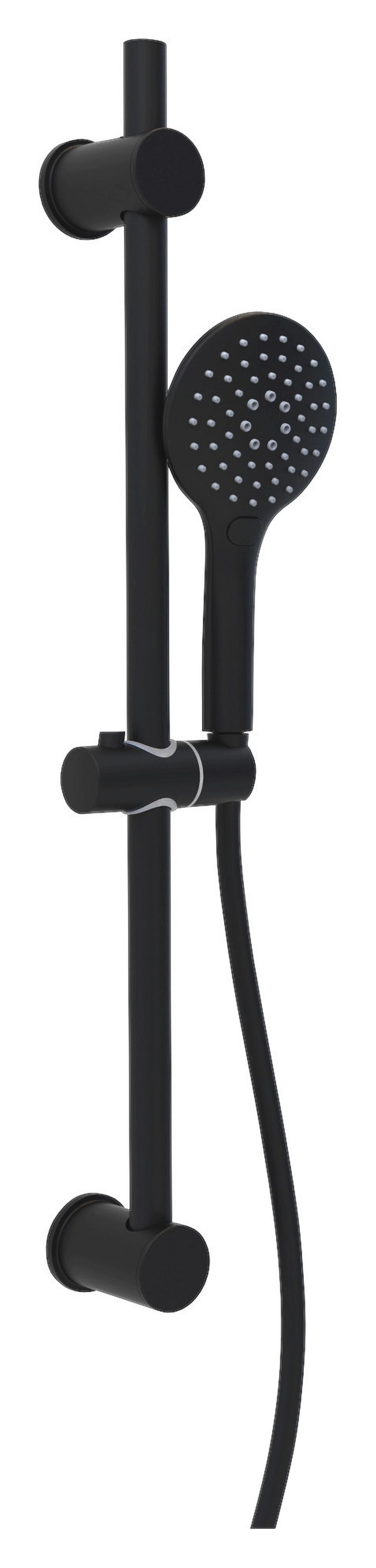 Sprchová sada RAVEN čierna - čierna, Modern, plast (12,5/70/14cm) - Mömax