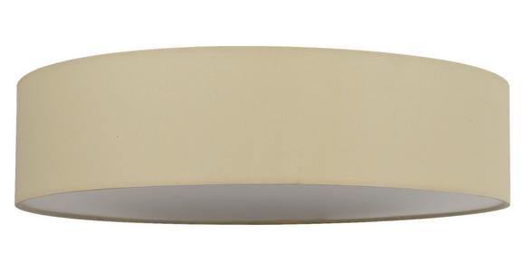 Deckenleuchte Tilda Ø 50 cm mit Textilem Lampenschirm - Beige, ROMANTIK / LANDHAUS, Textil/Metall (50/12cm) - James Wood