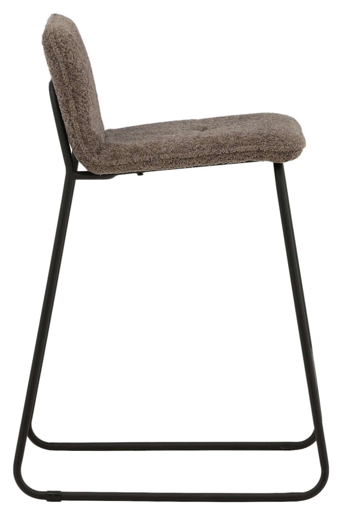Barhocker-set Bisbee - Dunkelgrau/Schwarz, Design, Kunststoff/Textil (41/84/50cm) - Livetastic